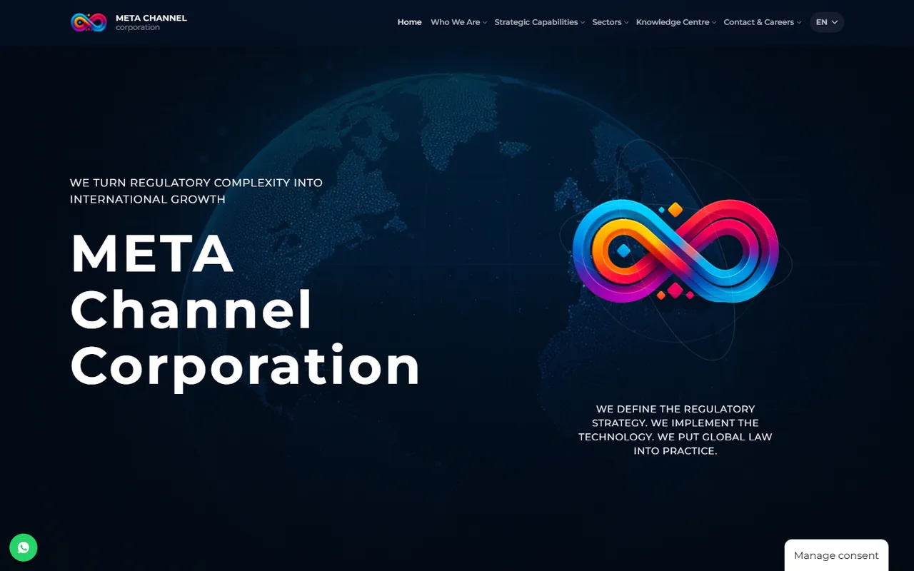 Página Web de META Channel Corporation